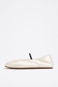 White satin ballerina