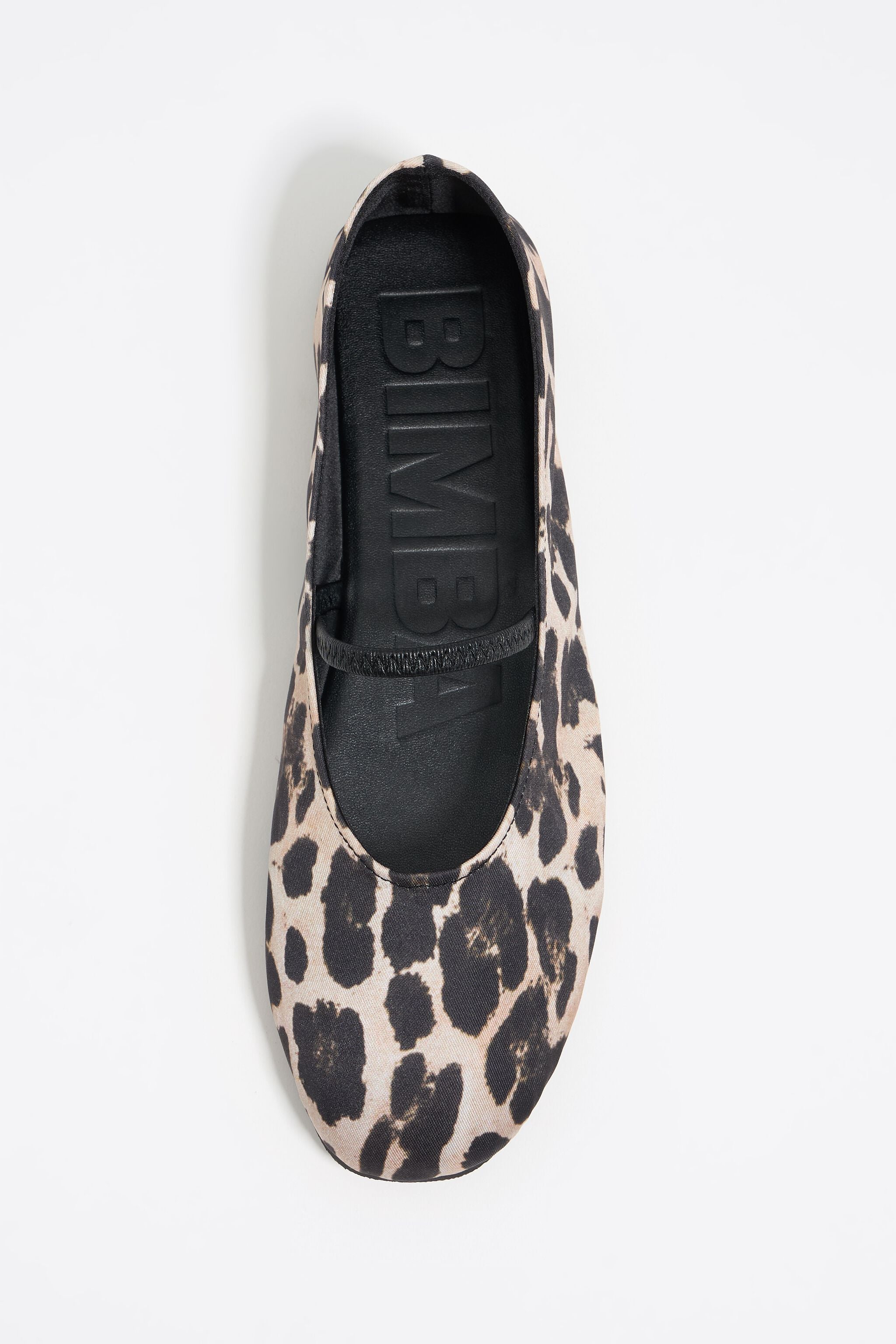 Leopard satin ballerina