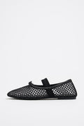 Black mesh ballerina