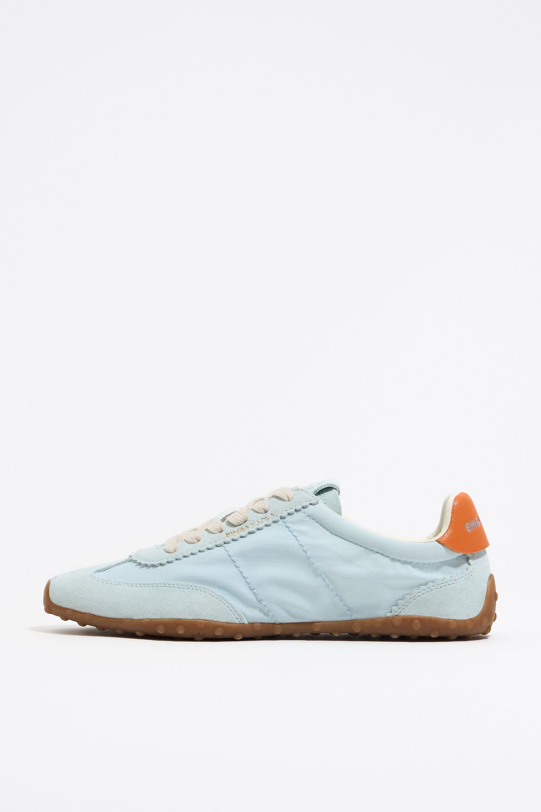 Blue suede and technical fabric 13 29 sneaker