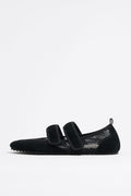 Black net sporty ballerina
