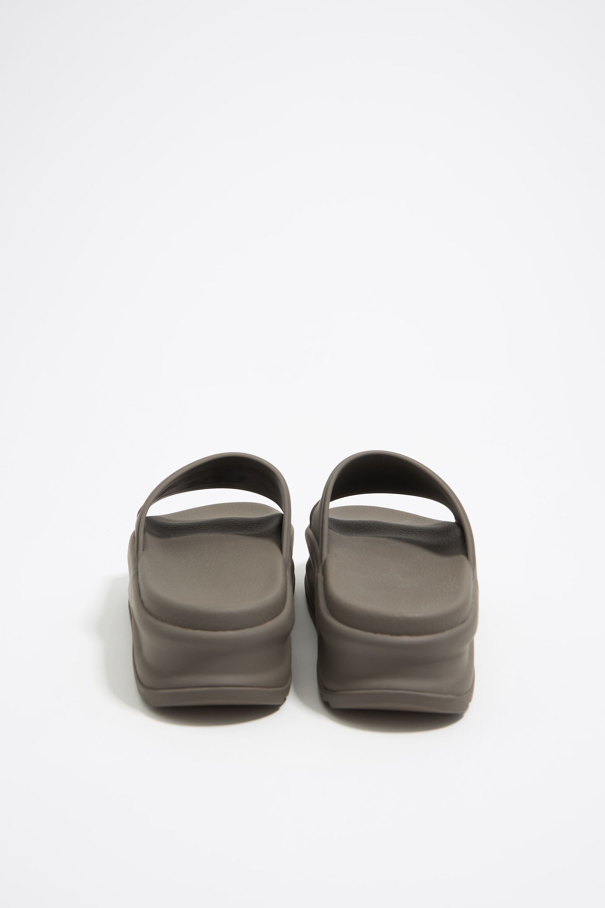 Khaki platform flip-flop