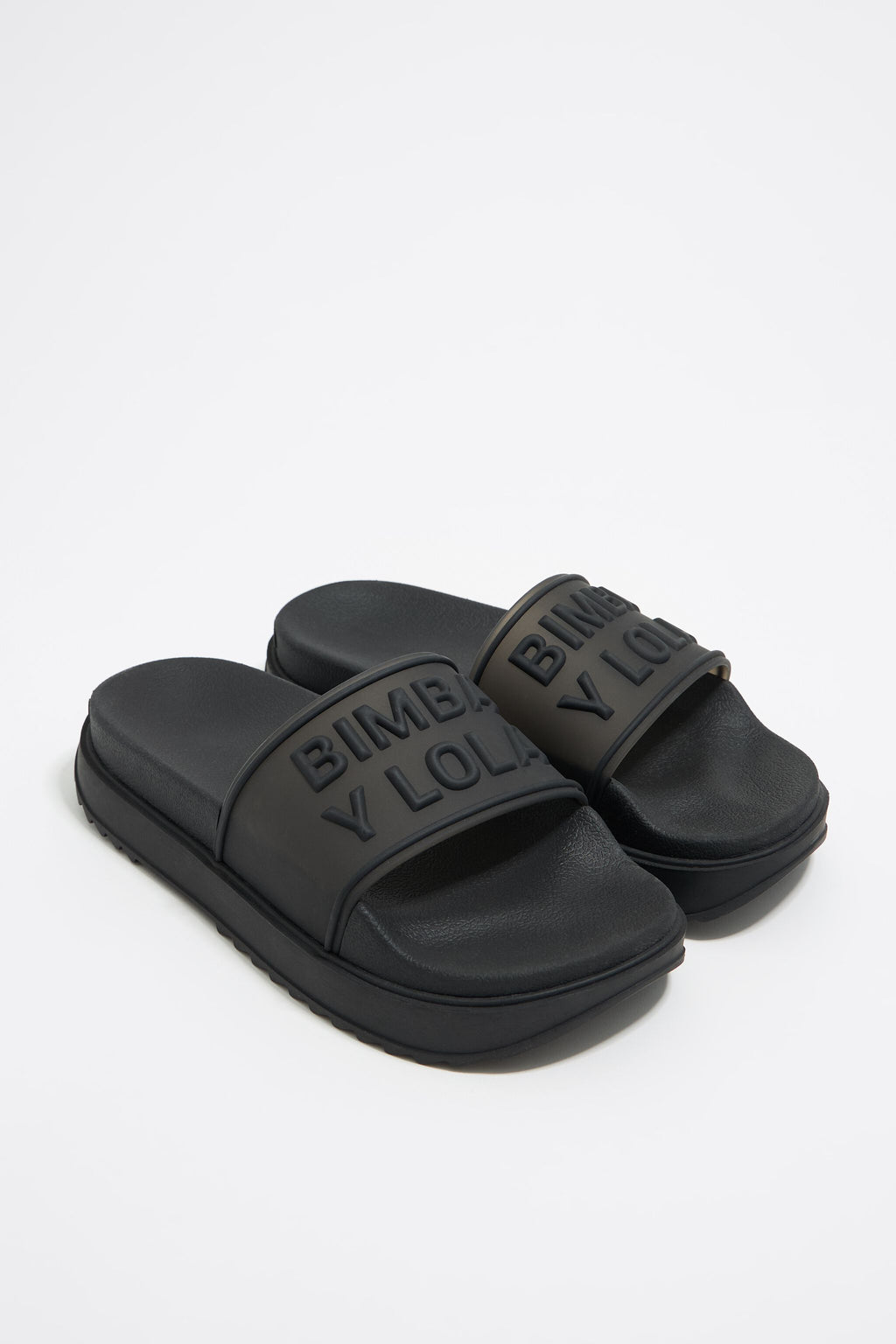 Black platform slider