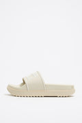 Beige platform slider