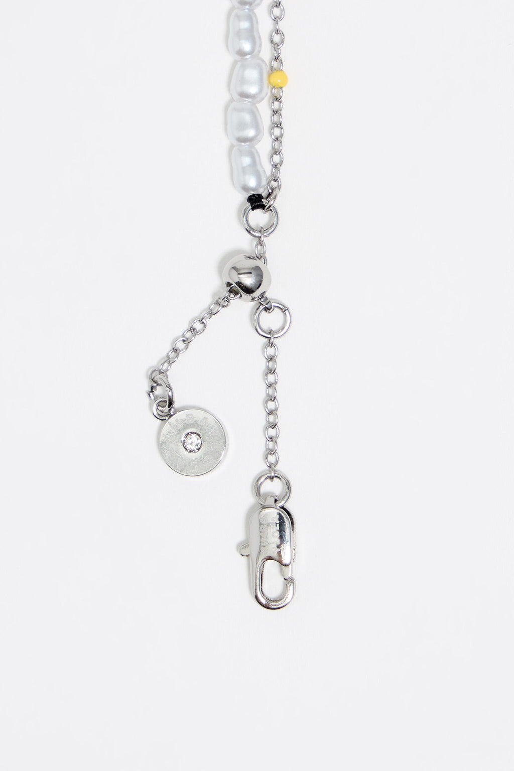 silver double-layer dice logo bracelet