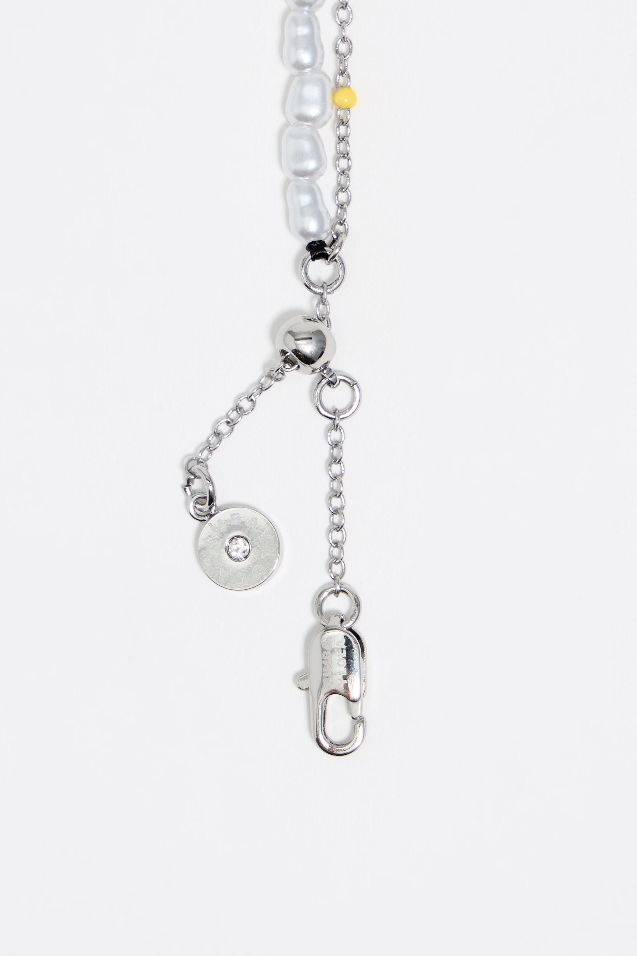 silver double-layer dice logo bracelet