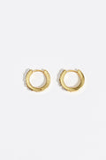 Crystal golden hoop earrings