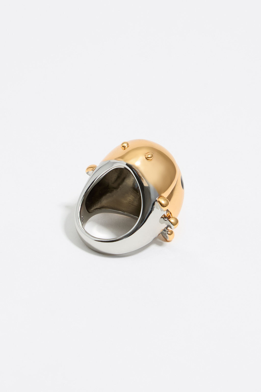 Two-tone ladybug ring