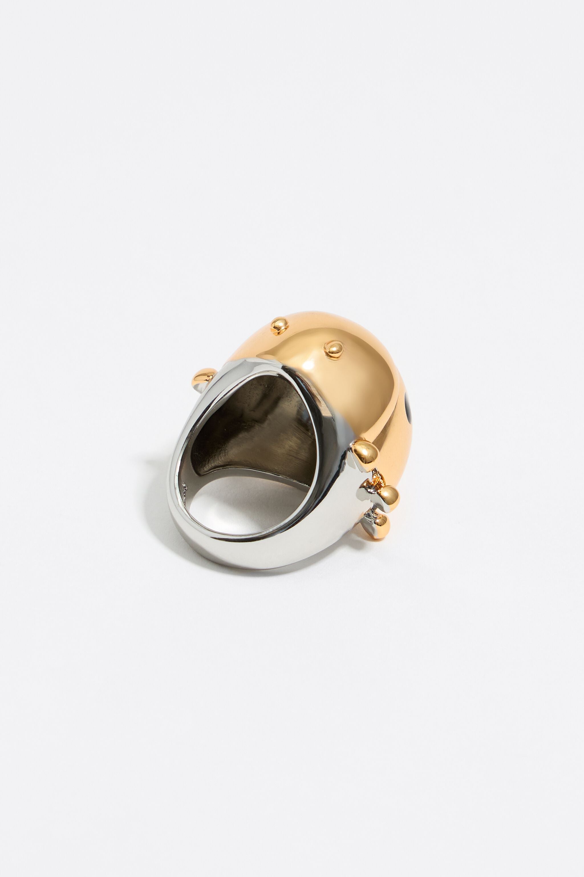 Two-tone ladybug ring