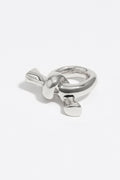 Silver knot scarf ring