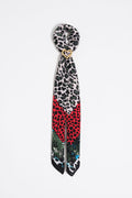 Animal print borders scarf bag charm