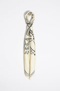 Ivory esoteric scarf bag charm