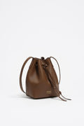 Oak leather bucket bag