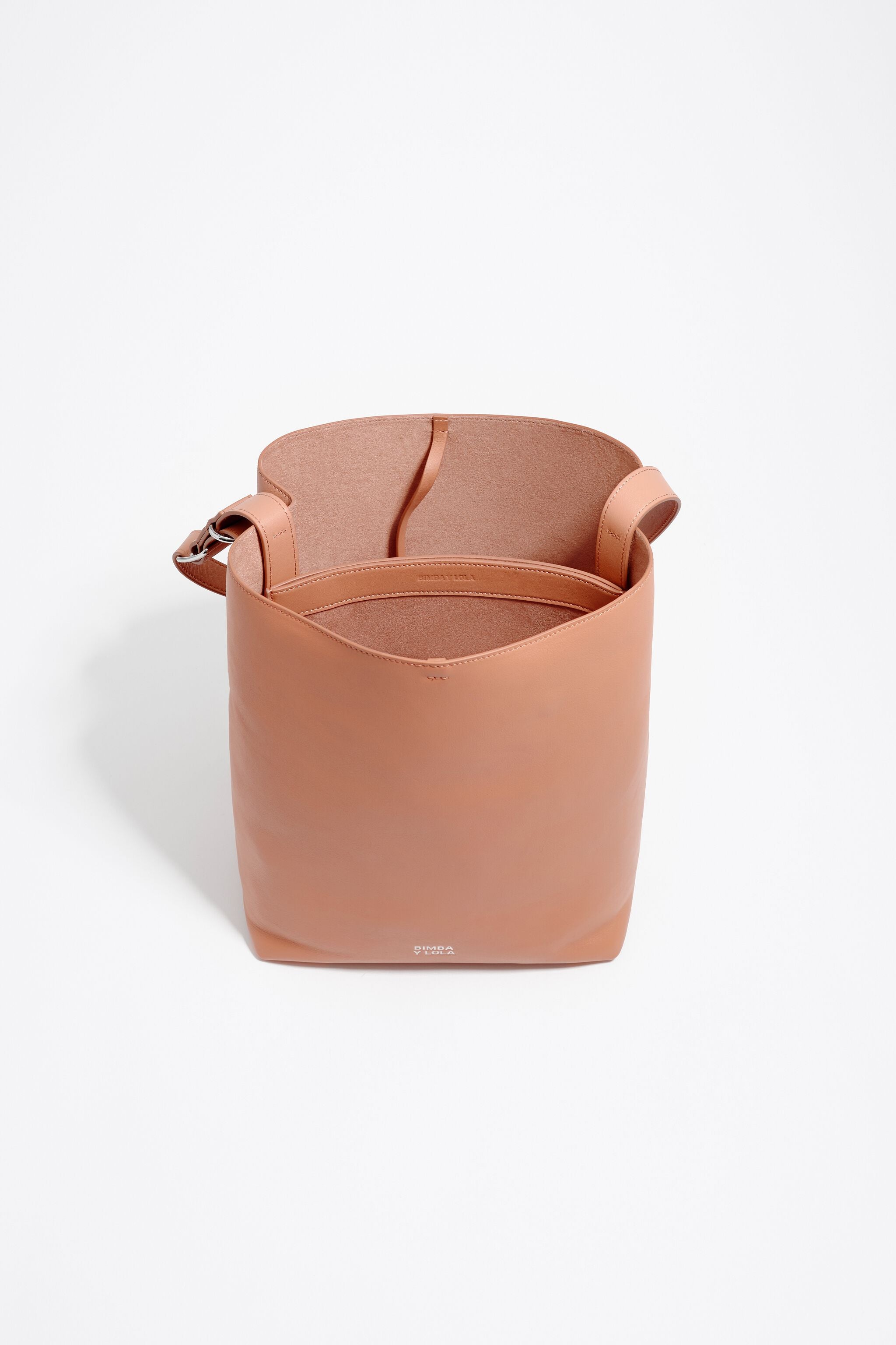 Large pink leather Carlino bag