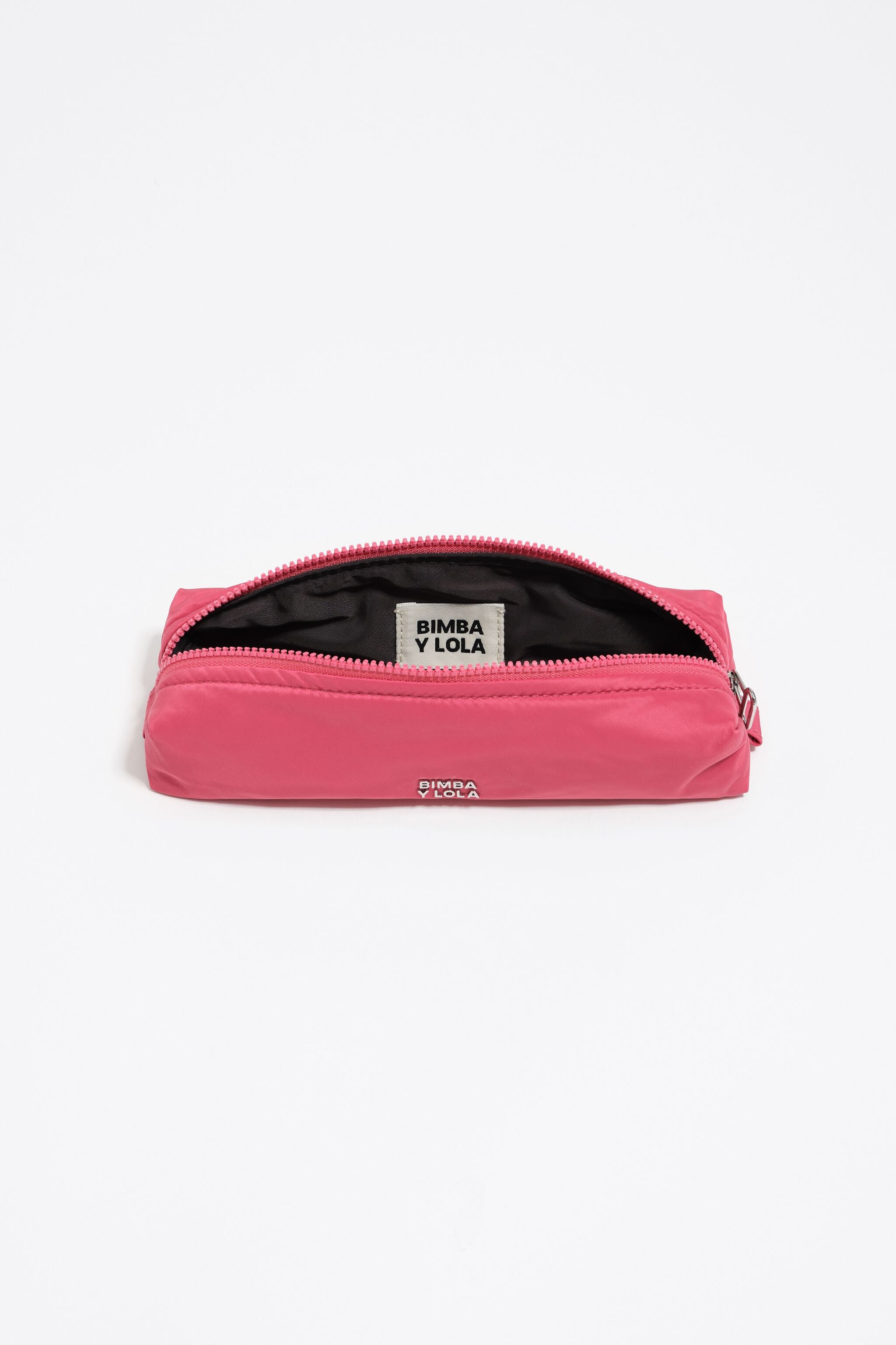 Dark pink nylon make-up case