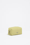 Small pale lime nylon make-up case