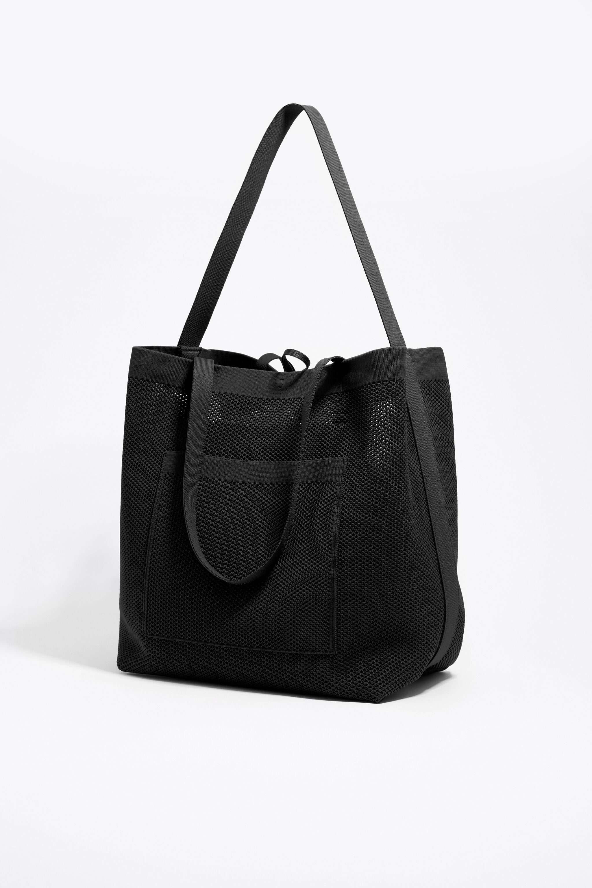 Large black nylon Chihuahua shopper bag