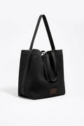 Large black nylon Chihuahua shopper bag