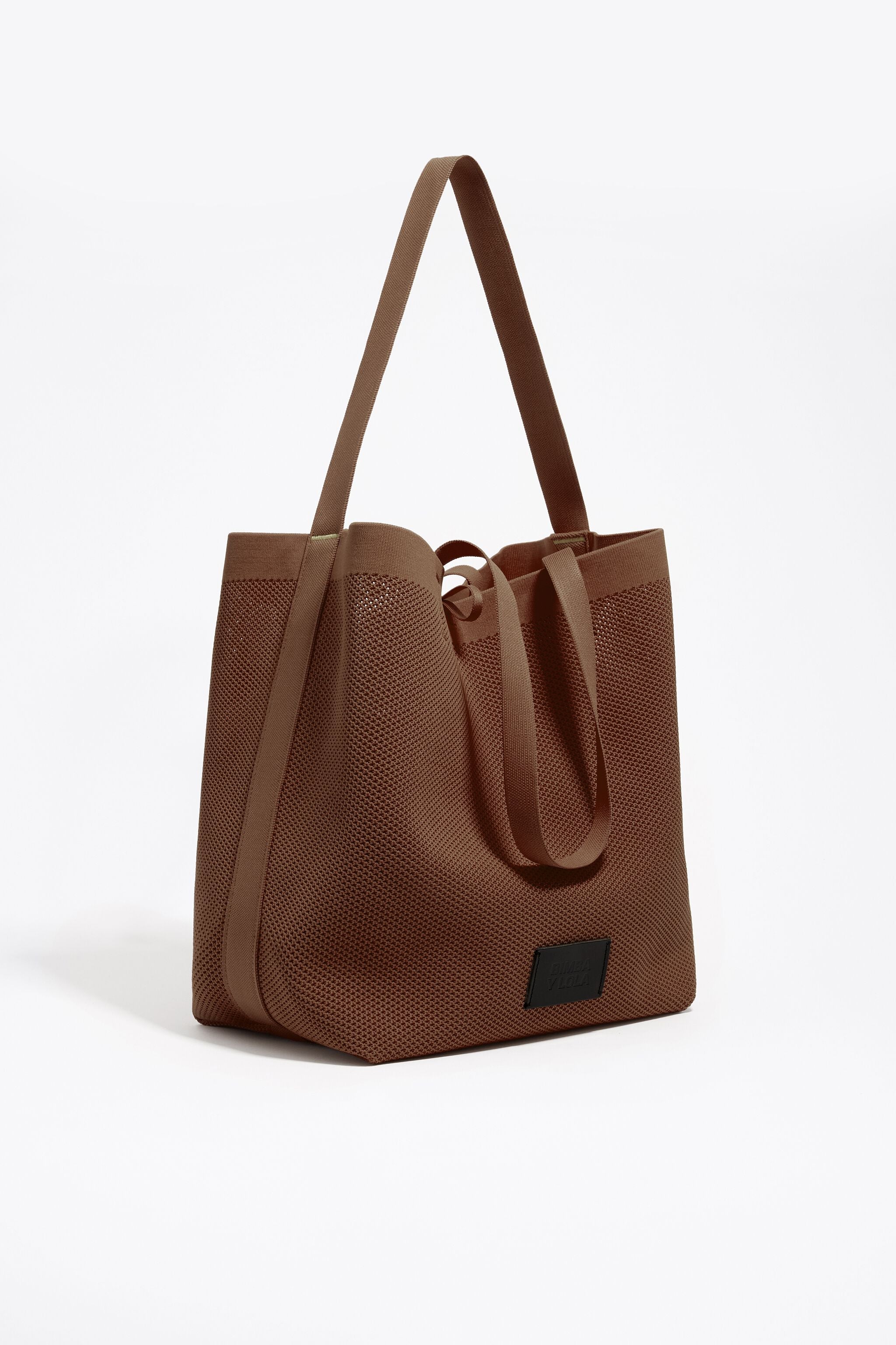 Large brown nylon Chihuahua shopper bag