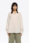 Ivory rhinestones boxy shirt