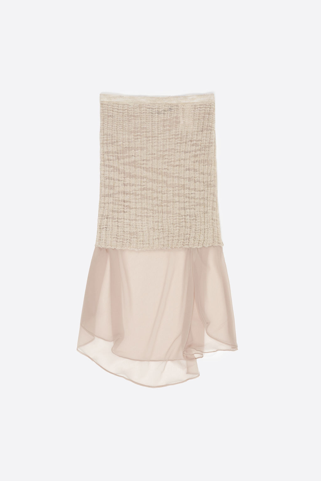 Sand overlay knit skirt