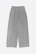 Gray fluid denim wide leg trousers
