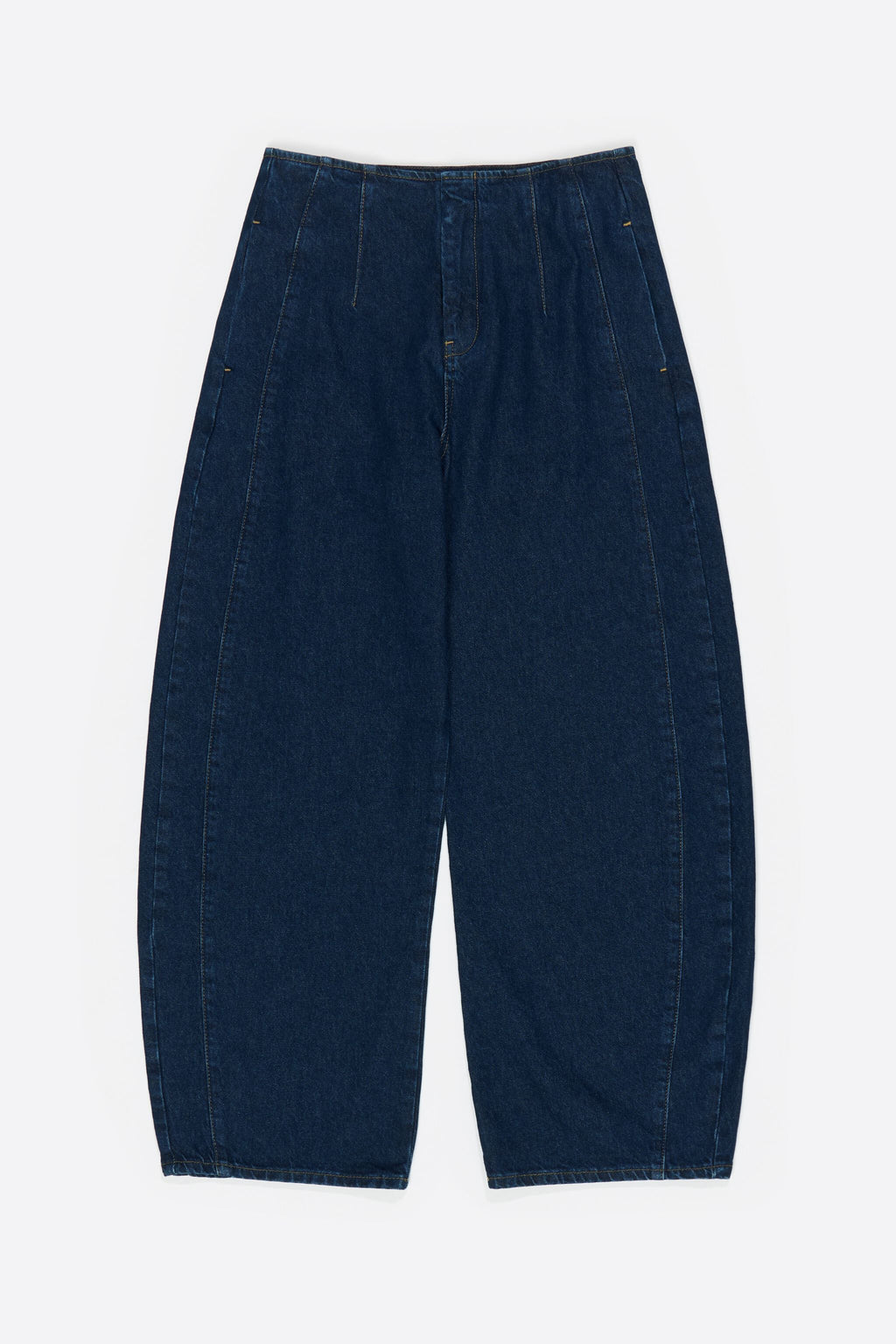 Dark blue buckled denim jeans