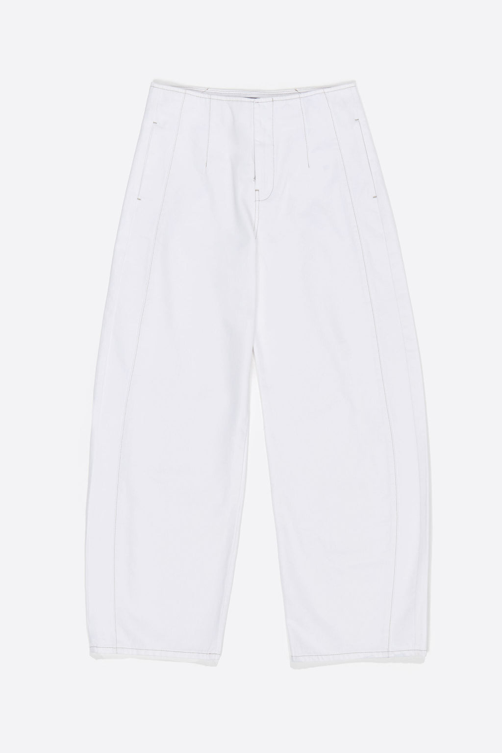 Off-white buckled denim jeans