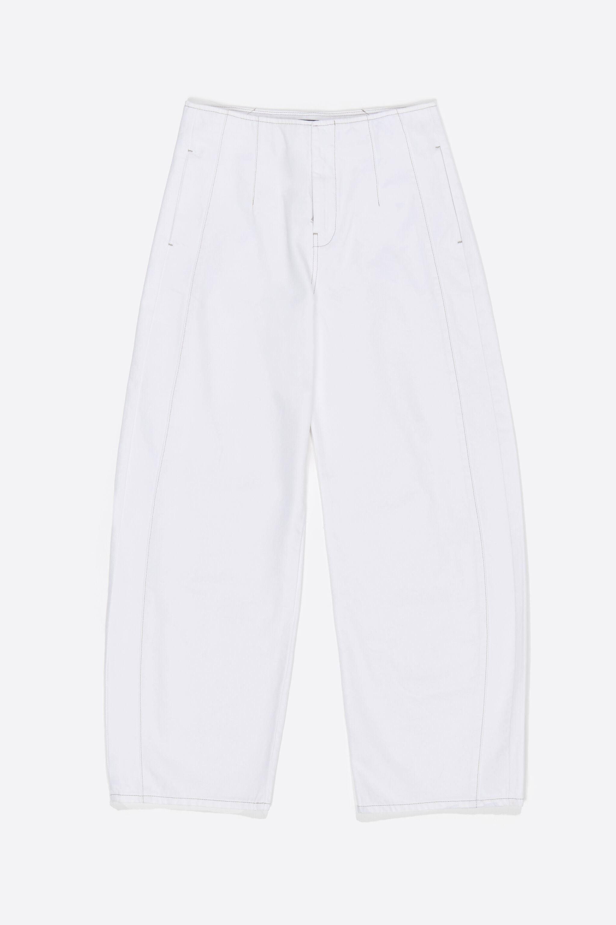 Off-white buckled denim jeans