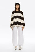 Off-white buckled denim jeans