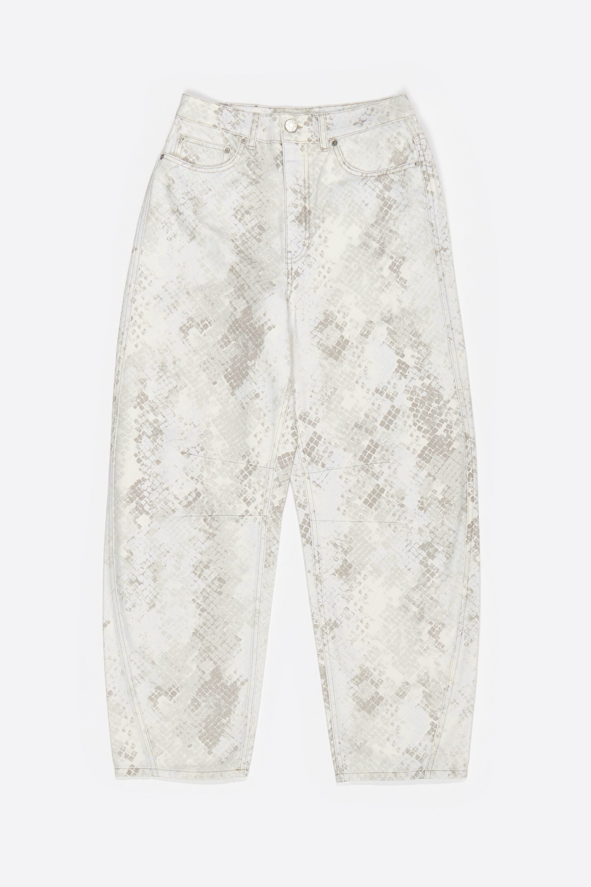 BARREL - Taupe Snake denim jeans