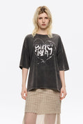 Washed black heart logo T-shirt