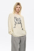 Oversize vanilla logo tie T-shirt