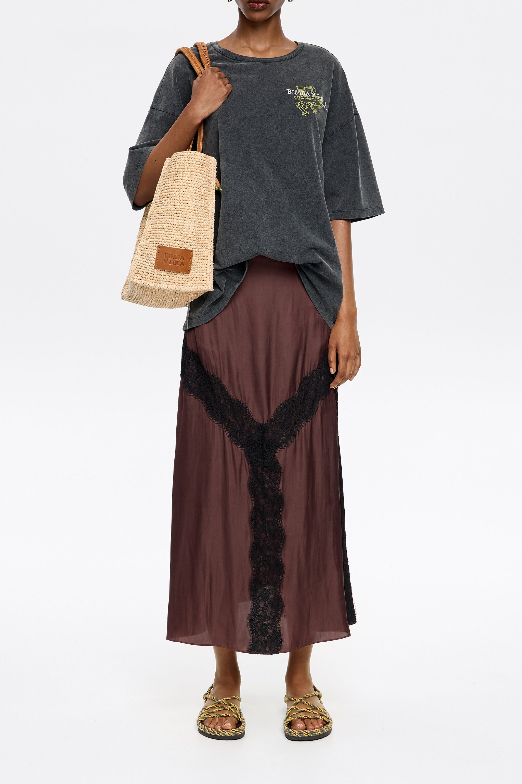 Oversize black logo T-shirt