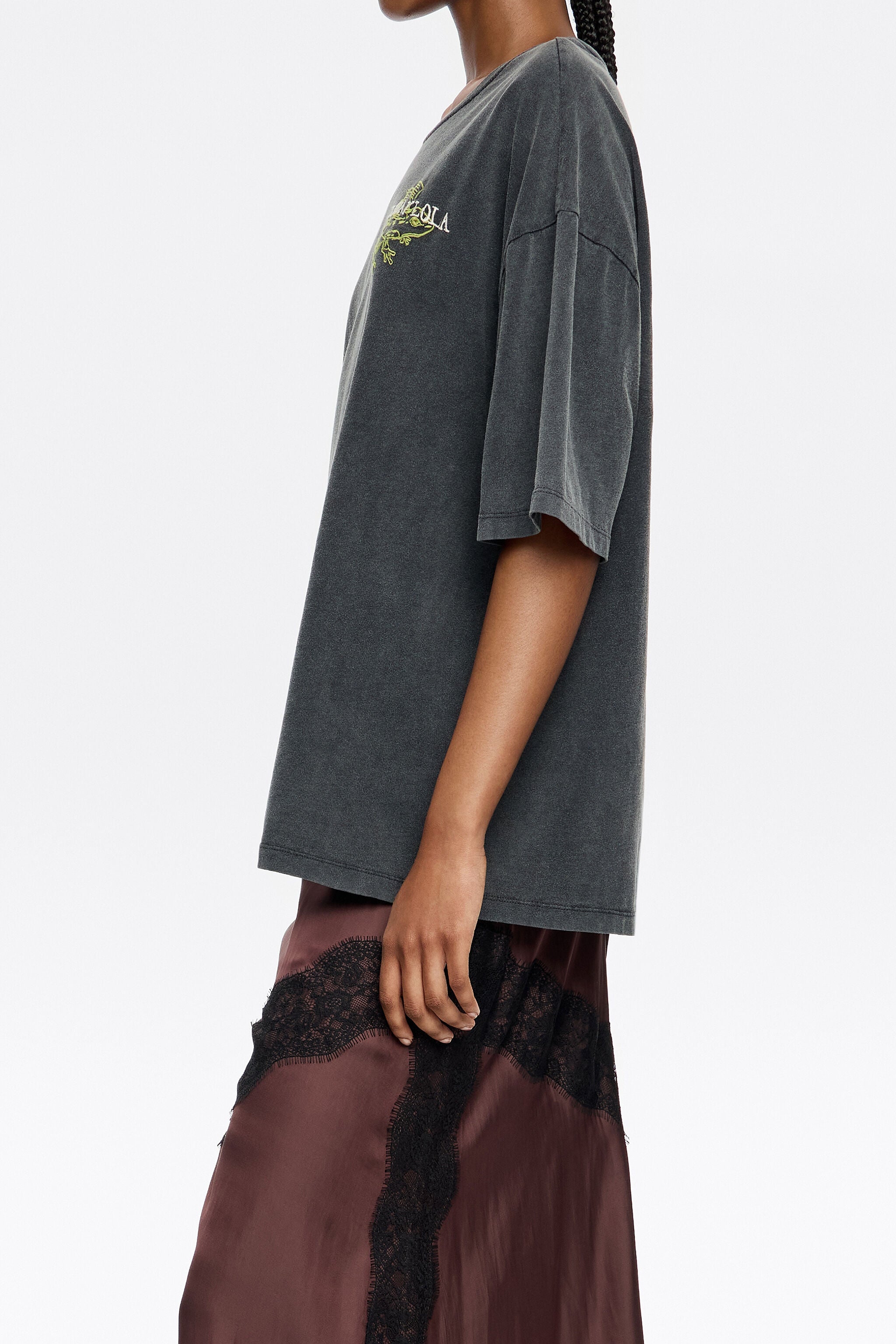 Oversize black logo T-shirt