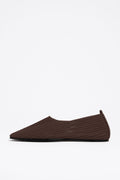 Chocolate flyknit ballerina